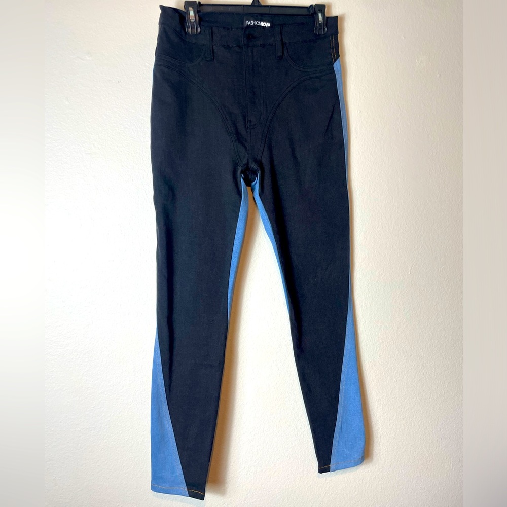 Two-toned Blue Black Jeans